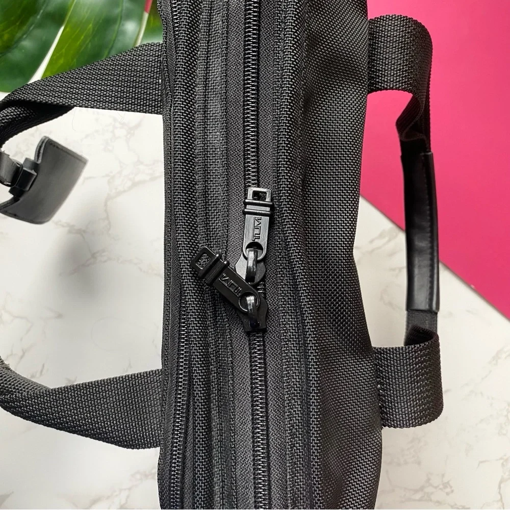 Tumi Black Nylon Laptop Briefcase Business Bag